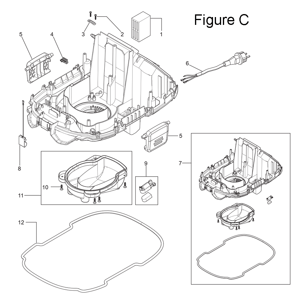 Fig-3 Diagram and Parts List for 8960-20 J08A Milwaukee Dust Collector