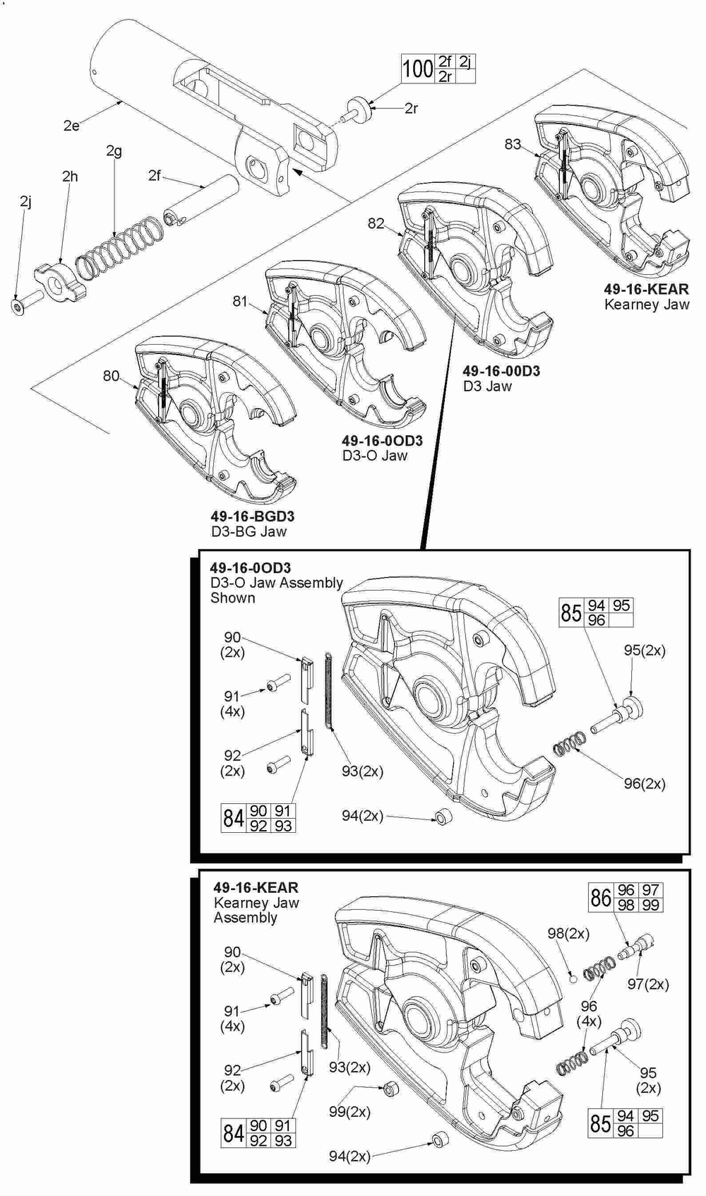 Page 2 Diagram and Parts List for 2678-20 G68A Milwaukee Nibbler & Shears