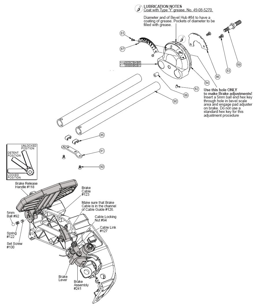 Fig-2 Diagram and Parts List for 6955-20  Milwaukee Saw