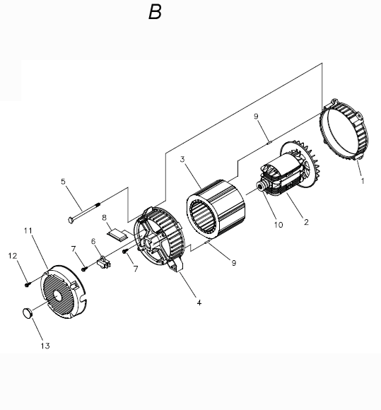 Fig-1 Diagram and Parts List for 4943-24  Milwaukee Generator