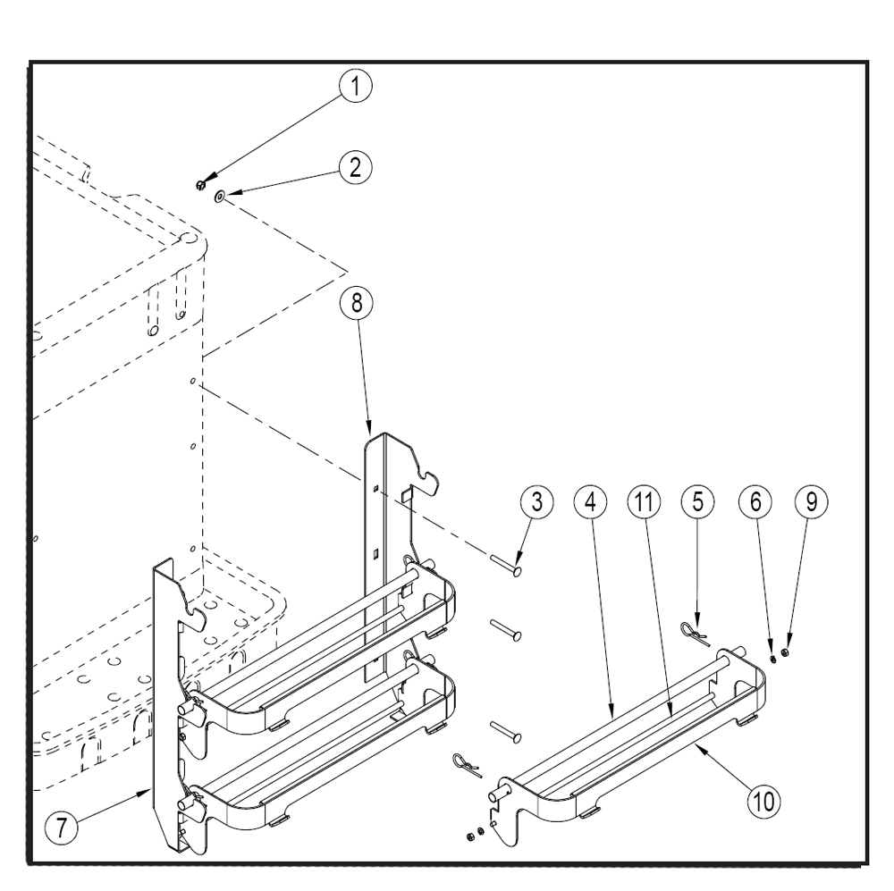 Fig-0 Diagram and Parts List for 48-60-5100  Milwaukee Tool Stand & Cart