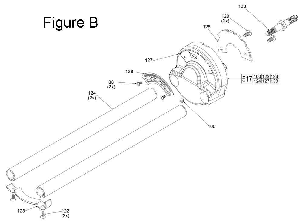 Fig-2 Diagram and Parts List for 2734-20 H17A Milwaukee Miter Saw