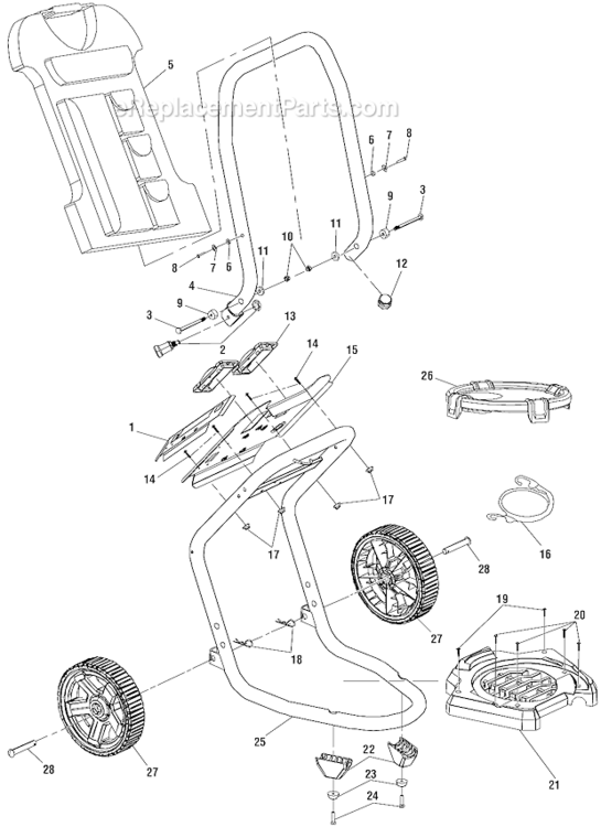 Page A Diagram and Parts List for M4910-21  Milwaukee Paint Sprayer