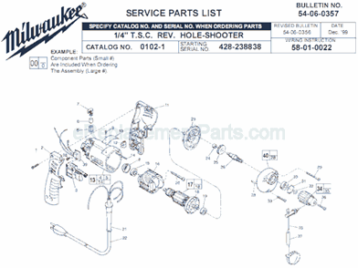 Part Location Diagram of 14-20-0405 Milwaukee Remote Electronic Assembly