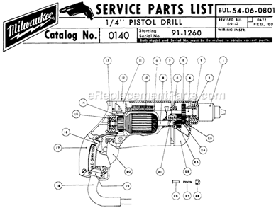 Part Location Diagram of 14-46-0370 Milwaukee Trigger Conversion Kit