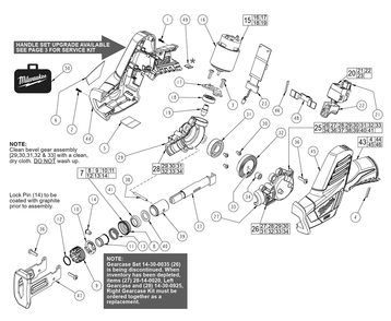 Fig-0 Diagram and Parts List for 2420-059 D25C Milwaukee Reciprocating Saw