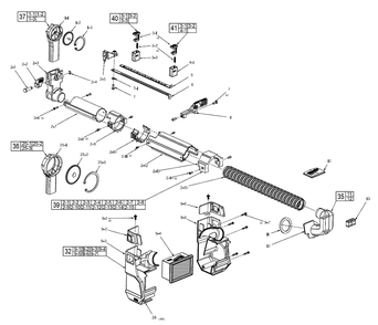 Fig-0 Diagram and Parts List for 2912-DE L88A Milwaukee Hammer Drill