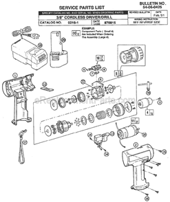 Part Location Diagram of 14-50-0725 Milwaukee Motor Assembly