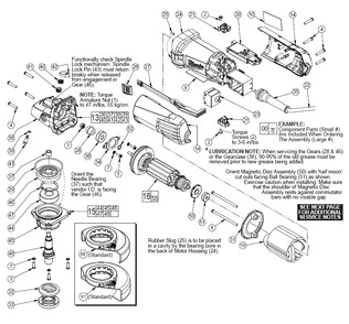 Fig-0 Diagram and Parts List for 6160-33  Milwaukee Angle Grinder