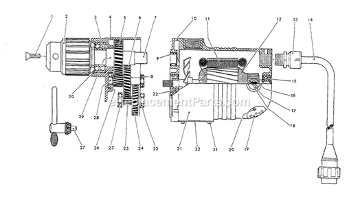 Page A Diagram and Parts List for 4262-1 502-17480 Milwaukee Electric Drill