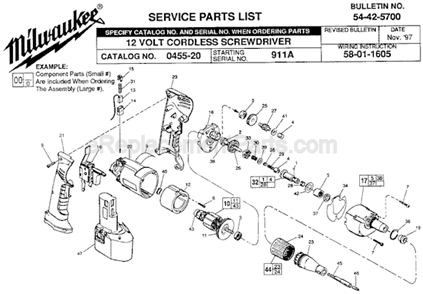 Part Location Diagram of 45-36-1280 Milwaukee Spacer