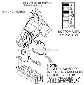 Page B Diagram and Parts List for 0512-21 SER 944A Milwaukee Cordless Drill