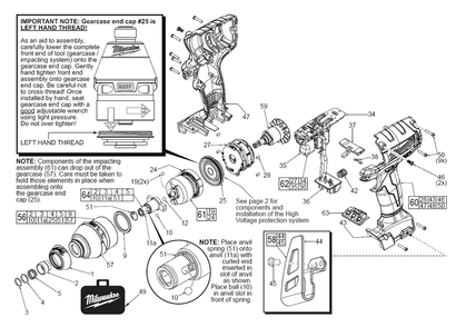 Fig-0 Diagram and Parts List for 2653-20 E42D Milwaukee Impact Driver