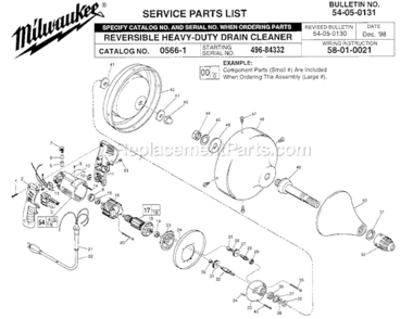 Part Location Diagram of 18-11-0070 Milwaukee Field-Service