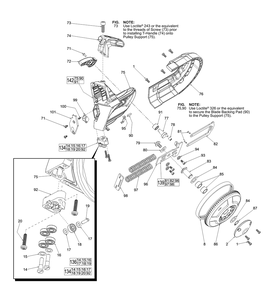 Fig-1 Diagram and Parts List for 6232-20 D51B Milwaukee Saw