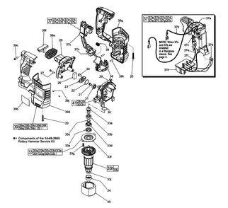 Fig-0 Diagram and Parts List for 2605-059 D38A Milwaukee Hammer Drill