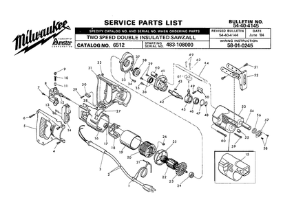 Part Location Diagram of 22-16-0255 Milwaukee Carbon Brush
