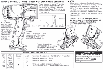 Page B Diagram and Parts List for 0724-24 SER A55A Milwaukee Hammer Drill