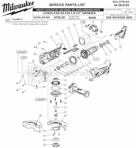 Part Location Diagram of 49-05-0051 Milwaukee Flange Nut