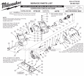 Part Location Diagram of 44-20-0650 Milwaukee Lock, Spindle