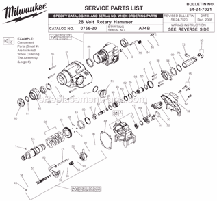 Part Location Diagram of 45-56-0076 Milwaukee Ram