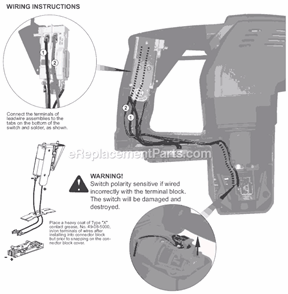 Page C Diagram and Parts List for 0756-22 SER A74B Milwaukee Demolition Hammer