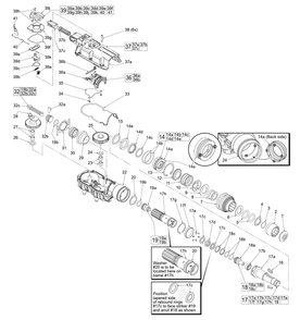 Fig-0 Diagram and Parts List for 5546-21 K61B Milwaukee Hammer Drill