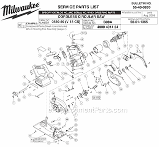 Part Location Diagram of 23-66-1000 Milwaukee Switch (on-off,brake)