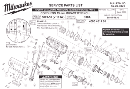 Part Location Diagram of 31-44-2191 Milwaukee Left Handle
