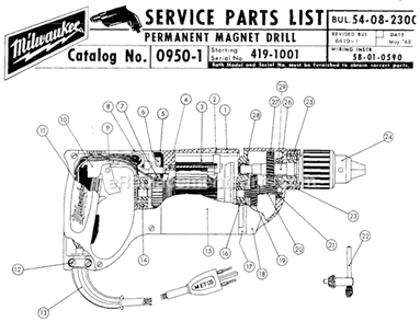 Part Location Diagram of 23-16-0340 Milwaukee Switch Insulator