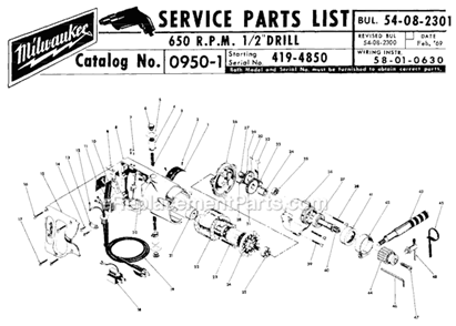 Part Location Diagram of 06-42-1600 Milwaukee Woodruff Key