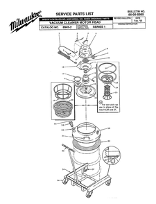 Fig-0 Diagram and Parts List for 8945-2 SERIES 1 Milwaukee Utility Vacuum