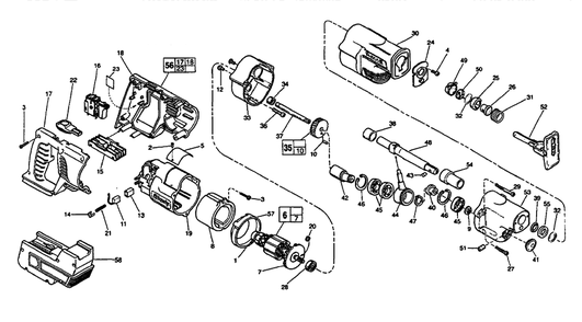 Fig-0 Diagram and Parts List for 6516-51 918B Milwaukee Saw