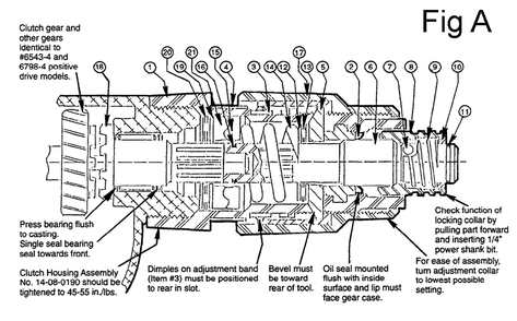 Fig-1 Diagram and Parts List for 6783-4 471A Milwaukee Electric Drill