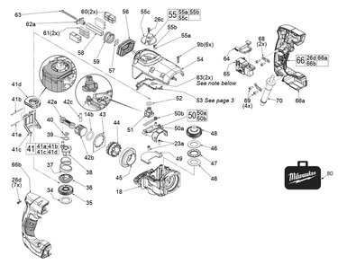 Fig-0 Diagram and Parts List for 5268-21 F82B Milwaukee Hammer Drill