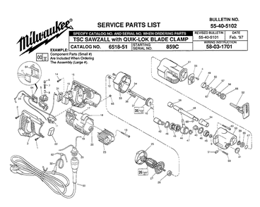 Part Location Diagram of 40-50-0160 Milwaukee Spring