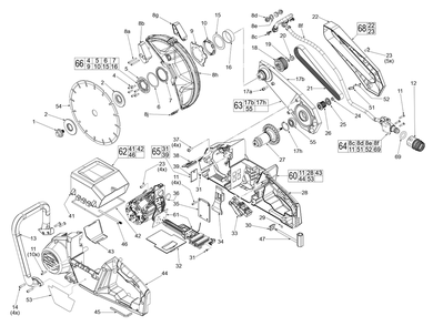 Fig-0 Diagram and Parts List for 2786-20 K66A Milwaukee Miter Saw