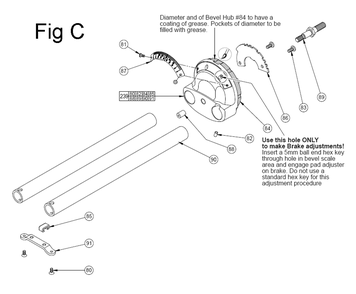 Fig-3 Diagram and Parts List for 6955-20 B26C Milwaukee Beveler