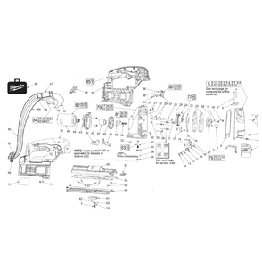 Fig-0 Diagram and Parts List for 2645-22 C07A Milwaukee Saw