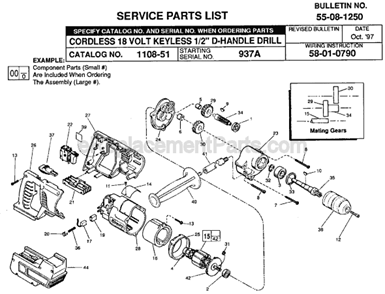 Part Location Diagram of 48-11-0580 Milwaukee 18 Volt Battery