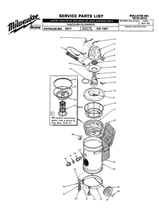 Fig-0 Diagram and Parts List for 8917 705-1001 Milwaukee Leaf Blower / Vacuum