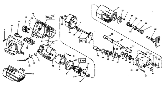 Part Location Diagram of 31-44-0690 Milwaukee Handle kit
