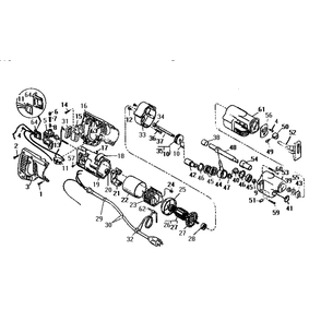 Unit Parts Diagram and Parts List for 6518TYPEB  Milwaukee Reciprocating Saw