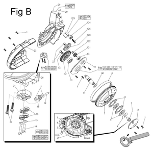 Fig-2 Diagram and Parts List for 6232-20 D51C Milwaukee Saw