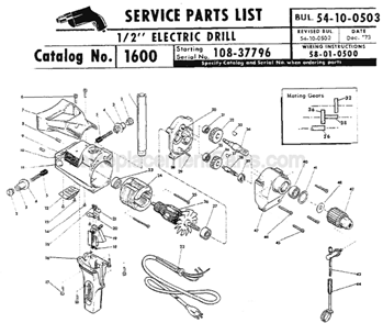 Part Location Diagram of 06-81-7500 Milwaukee 12-24X5/8 Fil. HD. Sem