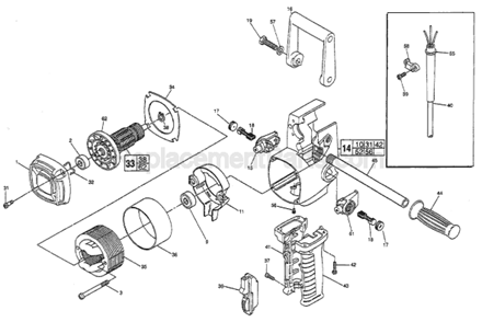 Page B Diagram and Parts List for 1670-1 SER 472A Milwaukee Electric Drill