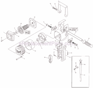 Page B Diagram and Parts List for 1670-1 SER 472C Milwaukee Electric Drill
