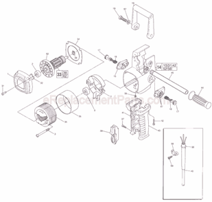 Page B Diagram and Parts List for 1670-1 SER 472D Milwaukee Electric Drill