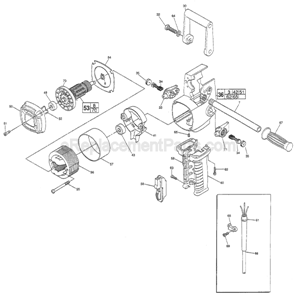 Page B Diagram and Parts List for 1675-1 SER 413-347251 Milwaukee Electric Drill