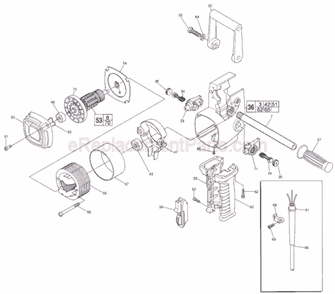 Page B Diagram and Parts List for 1675-1 SER 413A Milwaukee Electric Drill